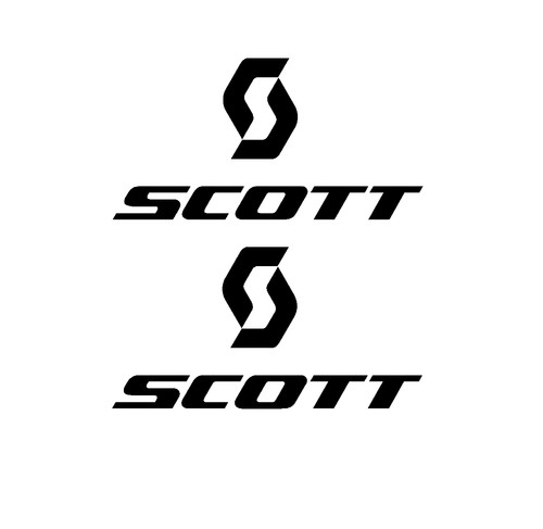 Scott decals black - scott, x
