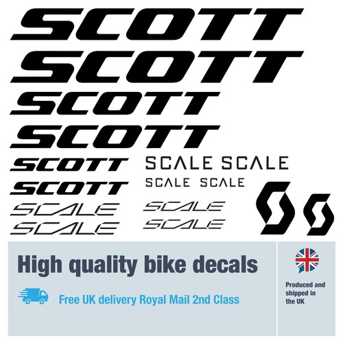 Scott scale bike decals - scott, labels